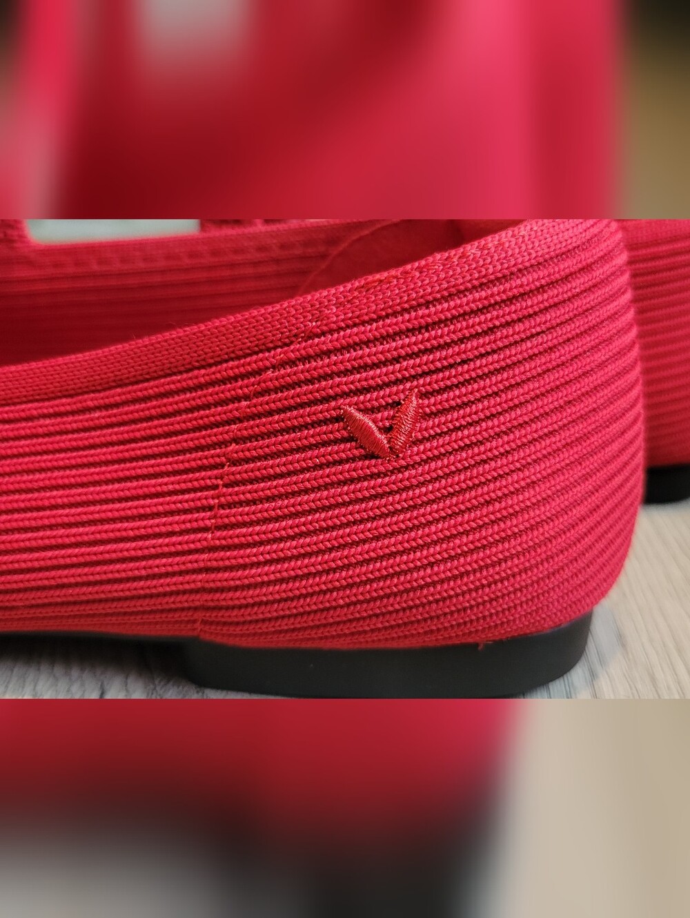 Vivaia Margot Mary Jane Buckle Square-Toe V-Cut Ruby Red Flats, US 9.5 EU 41 - Picture 15 of 16